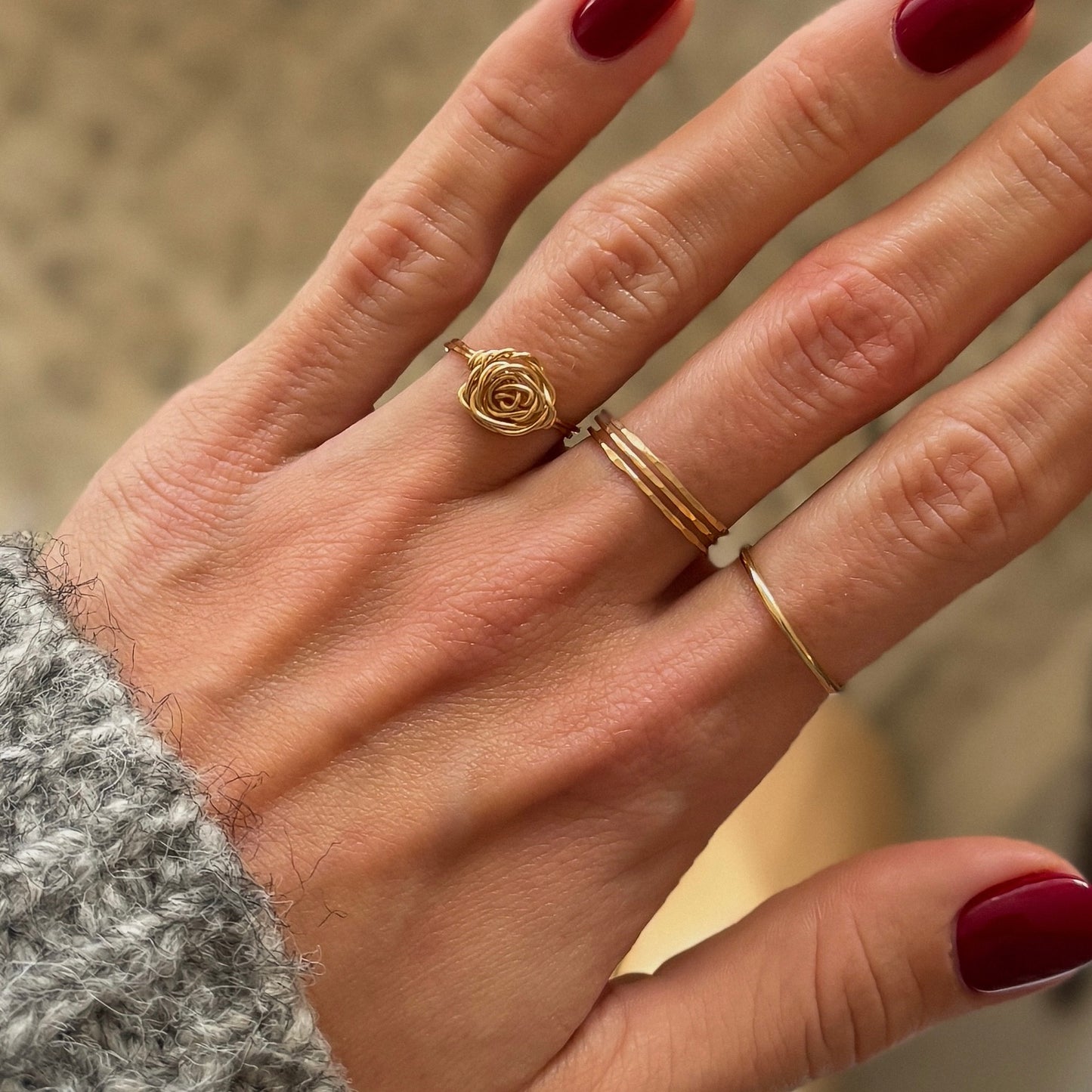 Bague Rosie torsadée