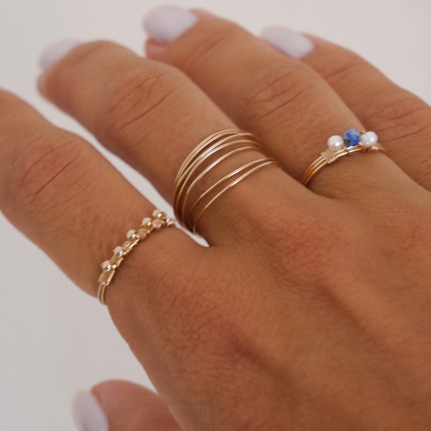 Bague Francine - Lapis Lazuli, perles de culture