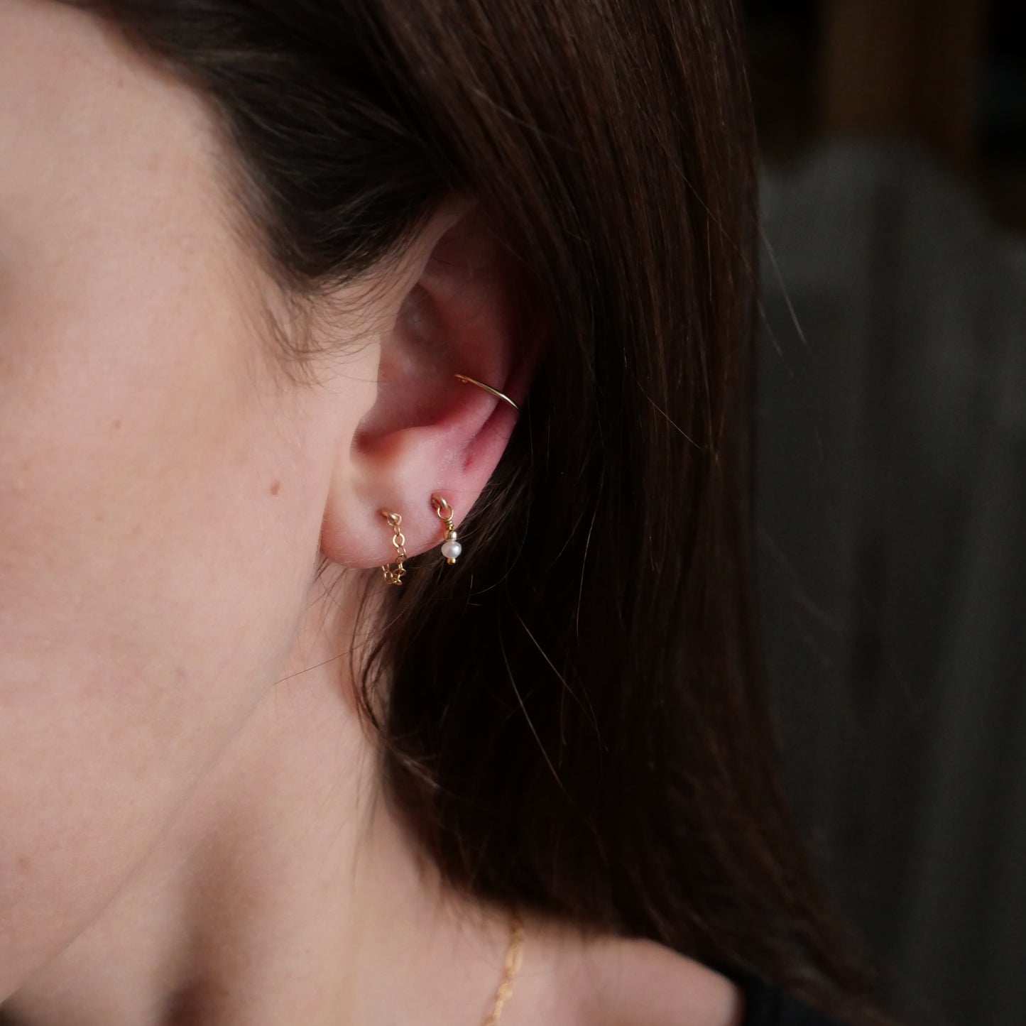 Boucles d'oreilles puces Nicole - Perles de culture