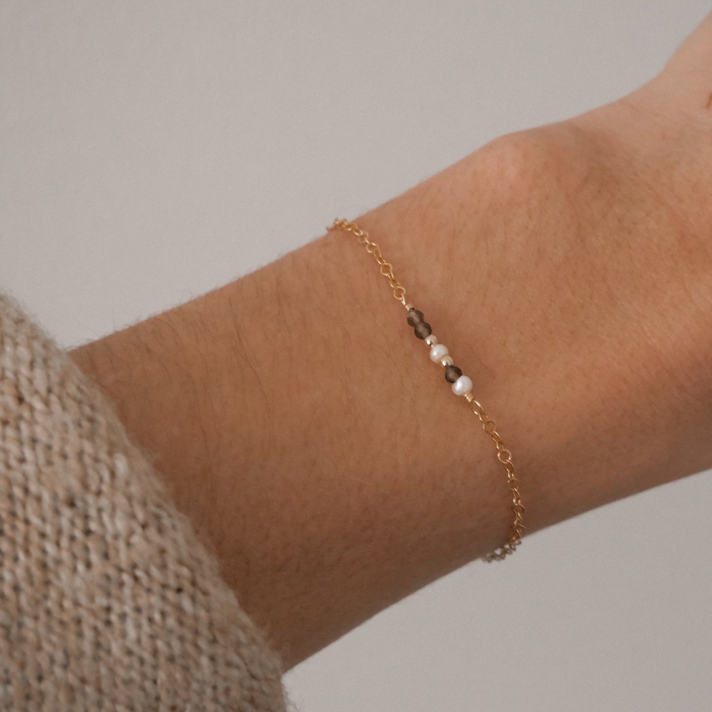 Bracelet Thérèse - Quartz fumé