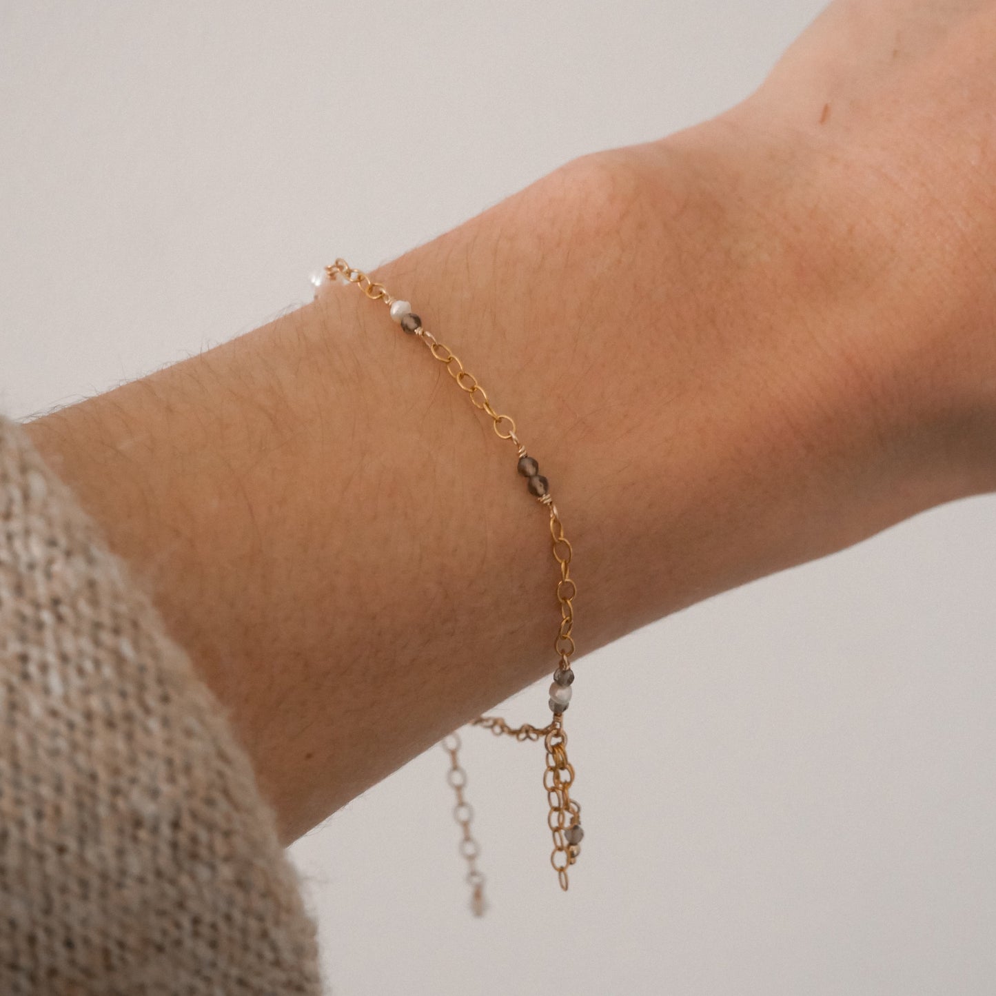 Bracelet bouquet Henriette - Quartz fumé