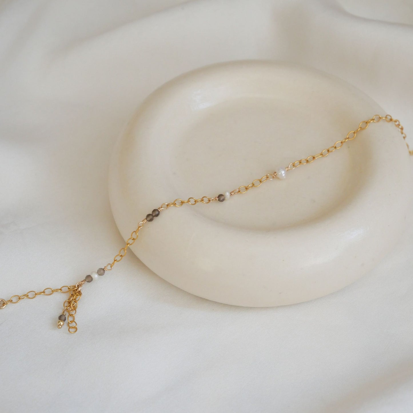Bracelet bouquet Henriette - Quartz fumé
