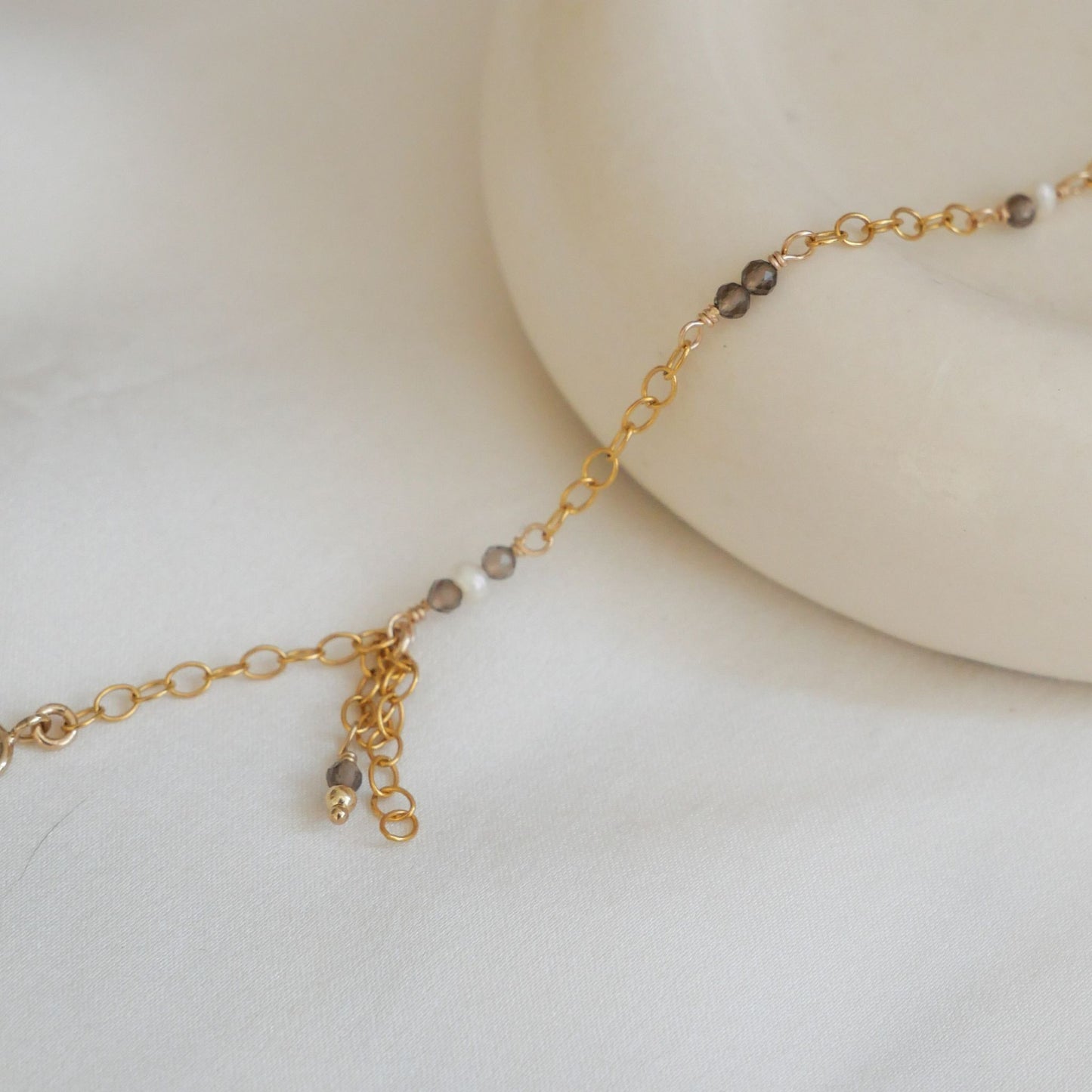 Bracelet bouquet Henriette - Quartz fumé