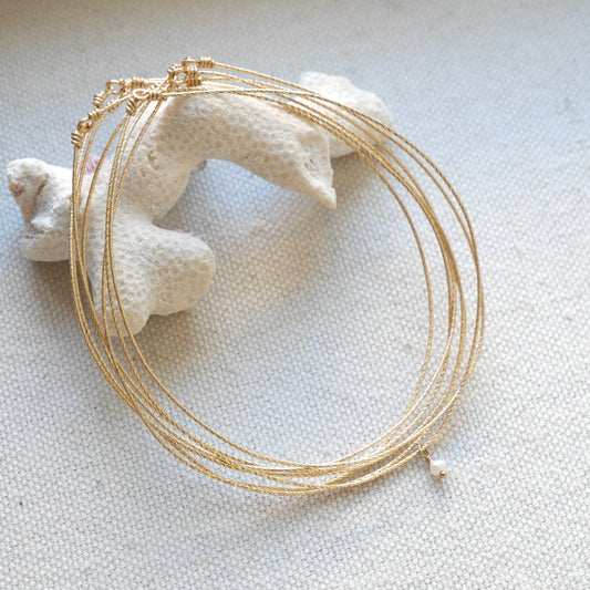 Joncs semainier scintillant Méora - Or Laminé