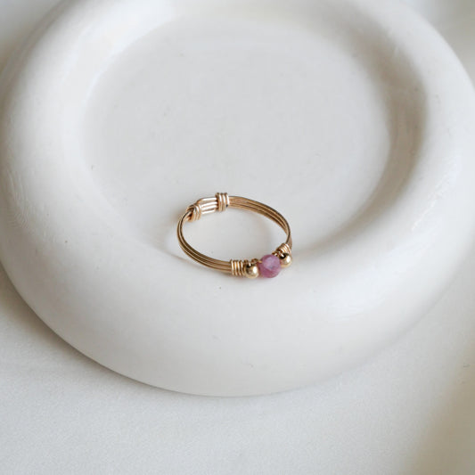 Bague Francine - Tourmaline rose