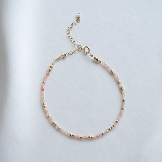 Bracelet Gema - gold sun stone