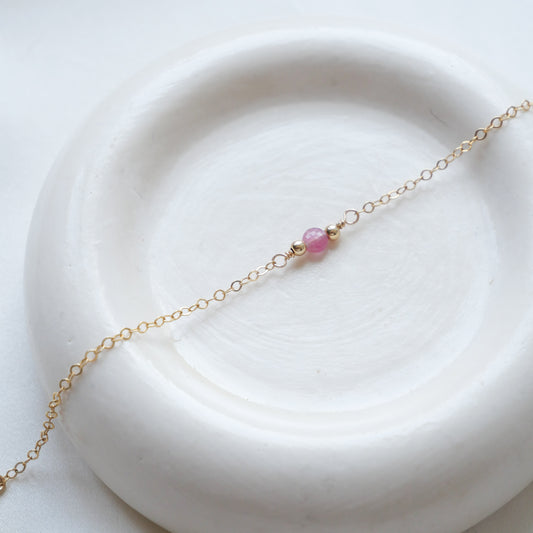 Bracelet Lola - Tourmaline rose