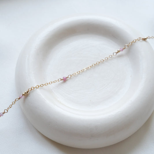 Choker Céleste - Tourmaline rose