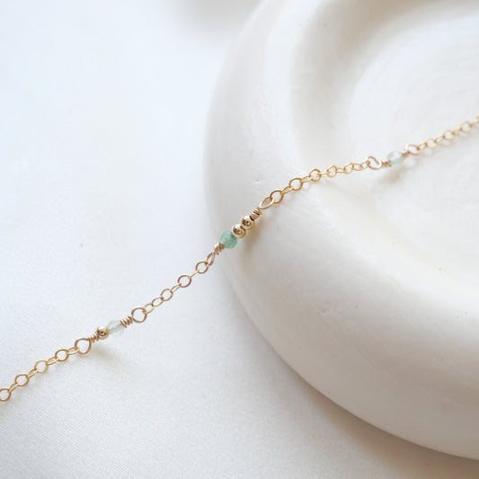 Choker Céleste - Aventurine verte