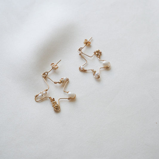 Boucles d'oreilles puces Arielle - Or Laminé