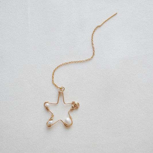 Boucles d'oreilles longues Arielle - Or Laminé