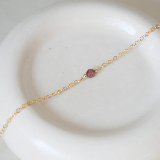 Chocker Anaya - Tourmaline rose