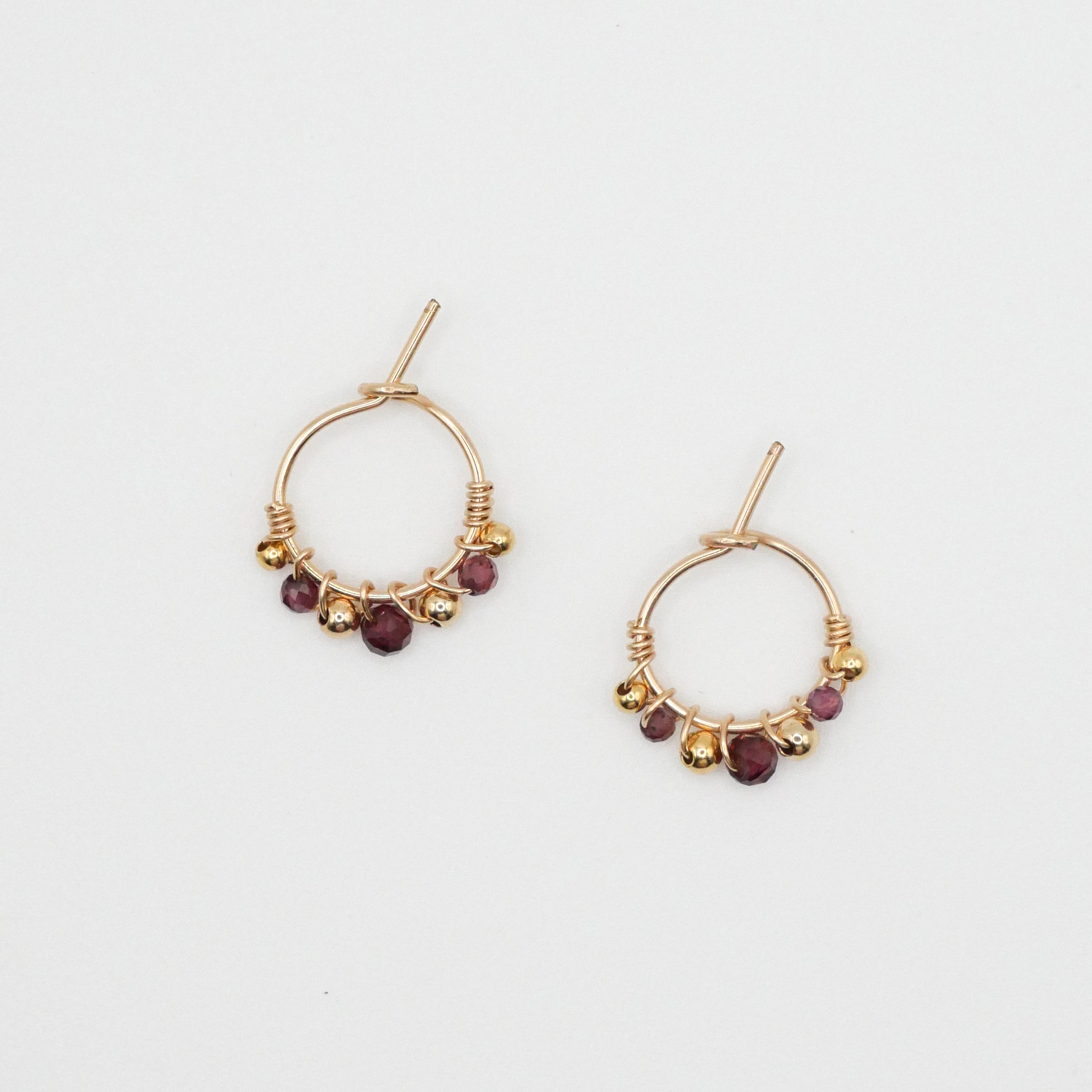 Mini créoles Voneta - Grenat