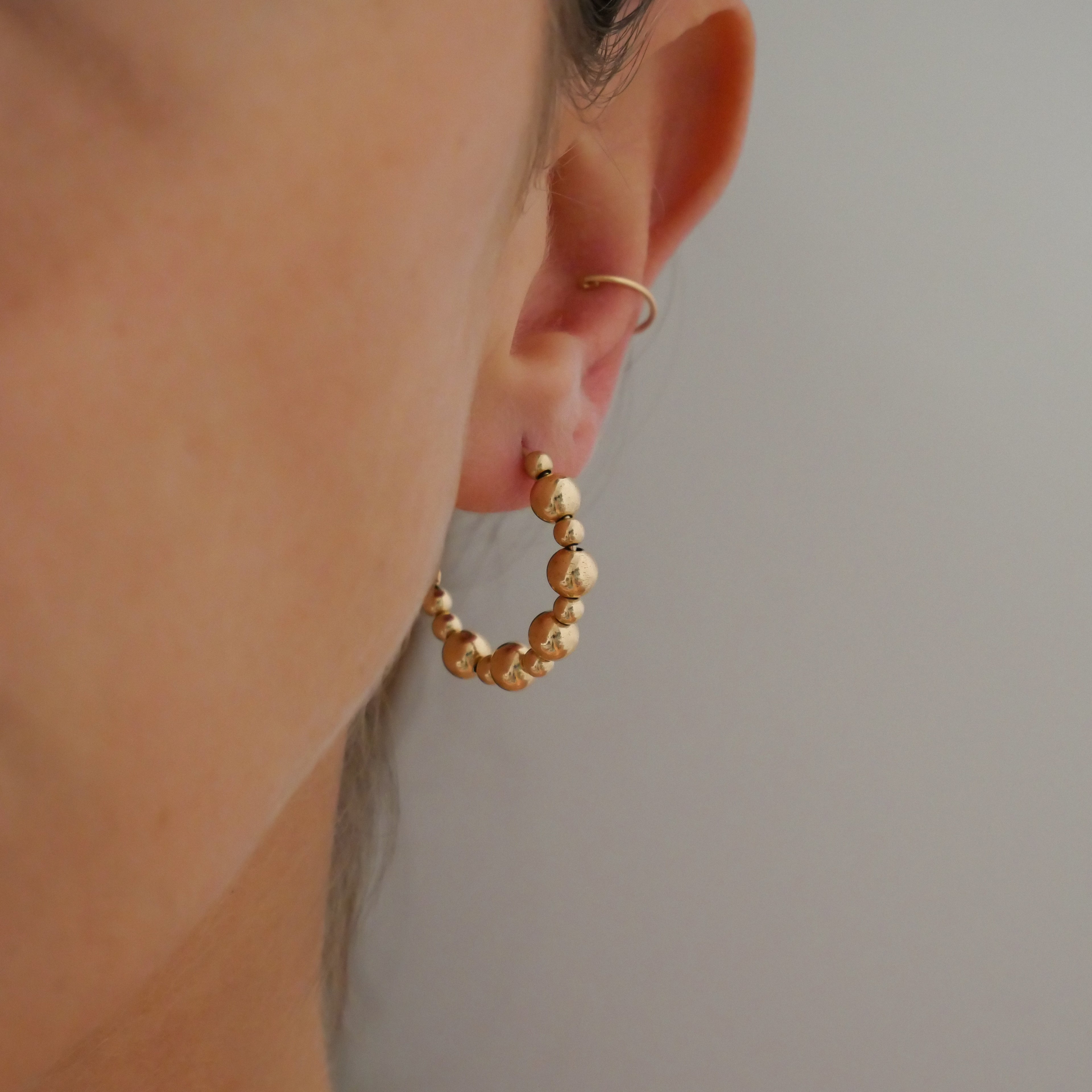 Créoles Big Luna - Or Laminé