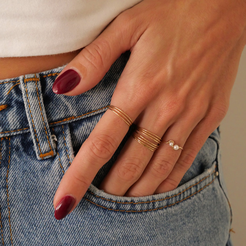 Bague Shell - Or Laminé