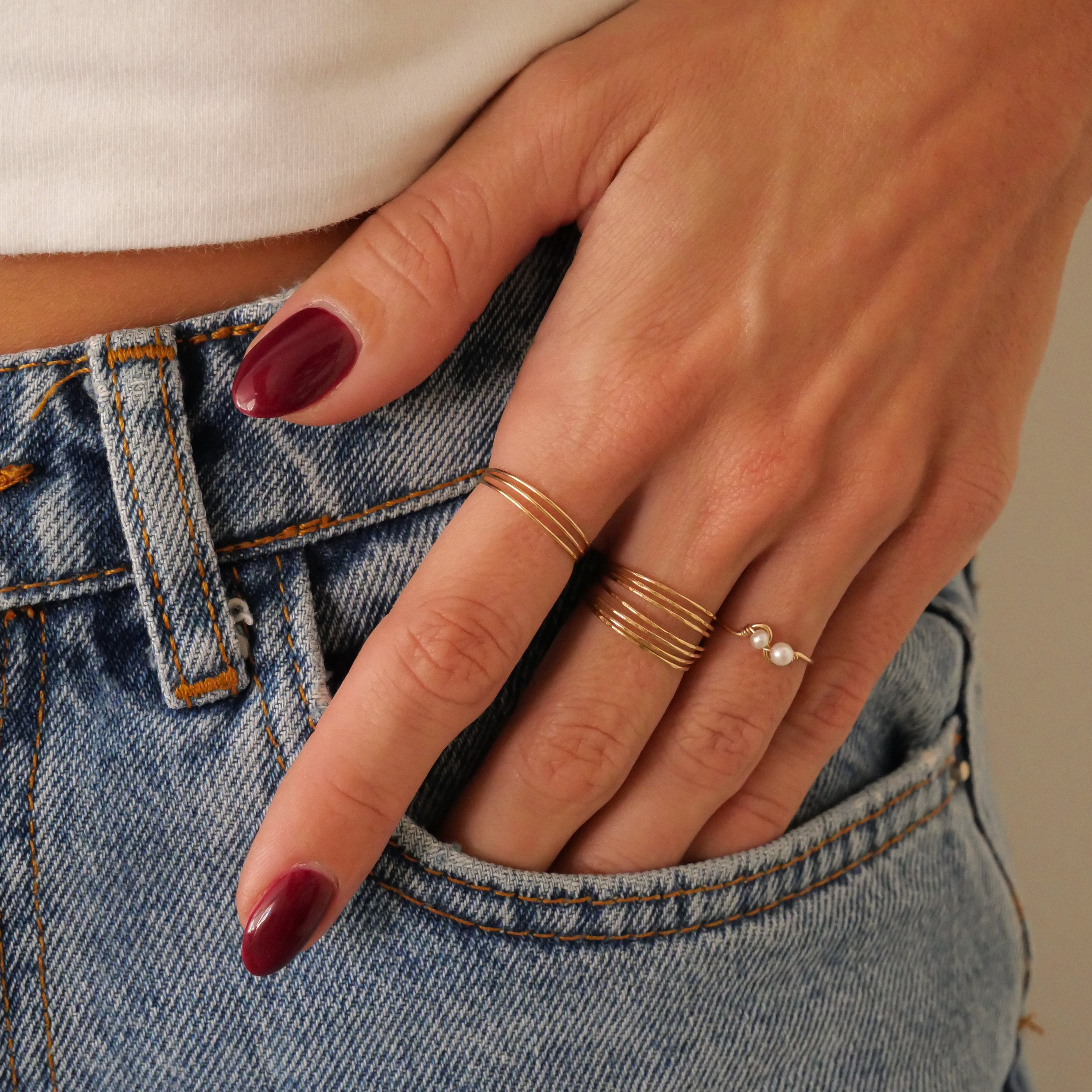 Bague Shell - Or Laminé