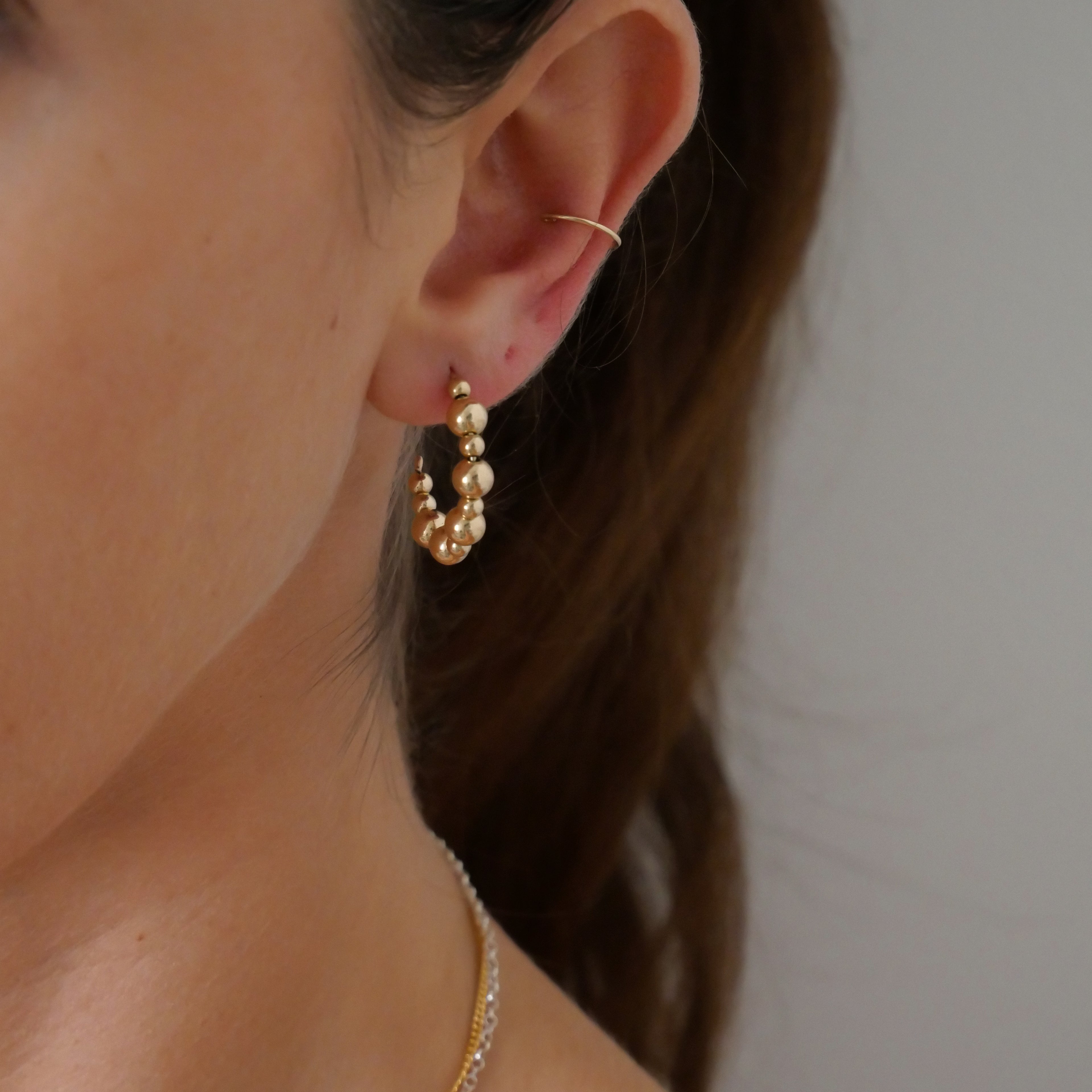 Créoles Big Luna - Or Laminé