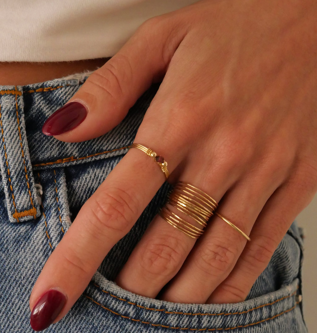 Bague Francine - Grenat