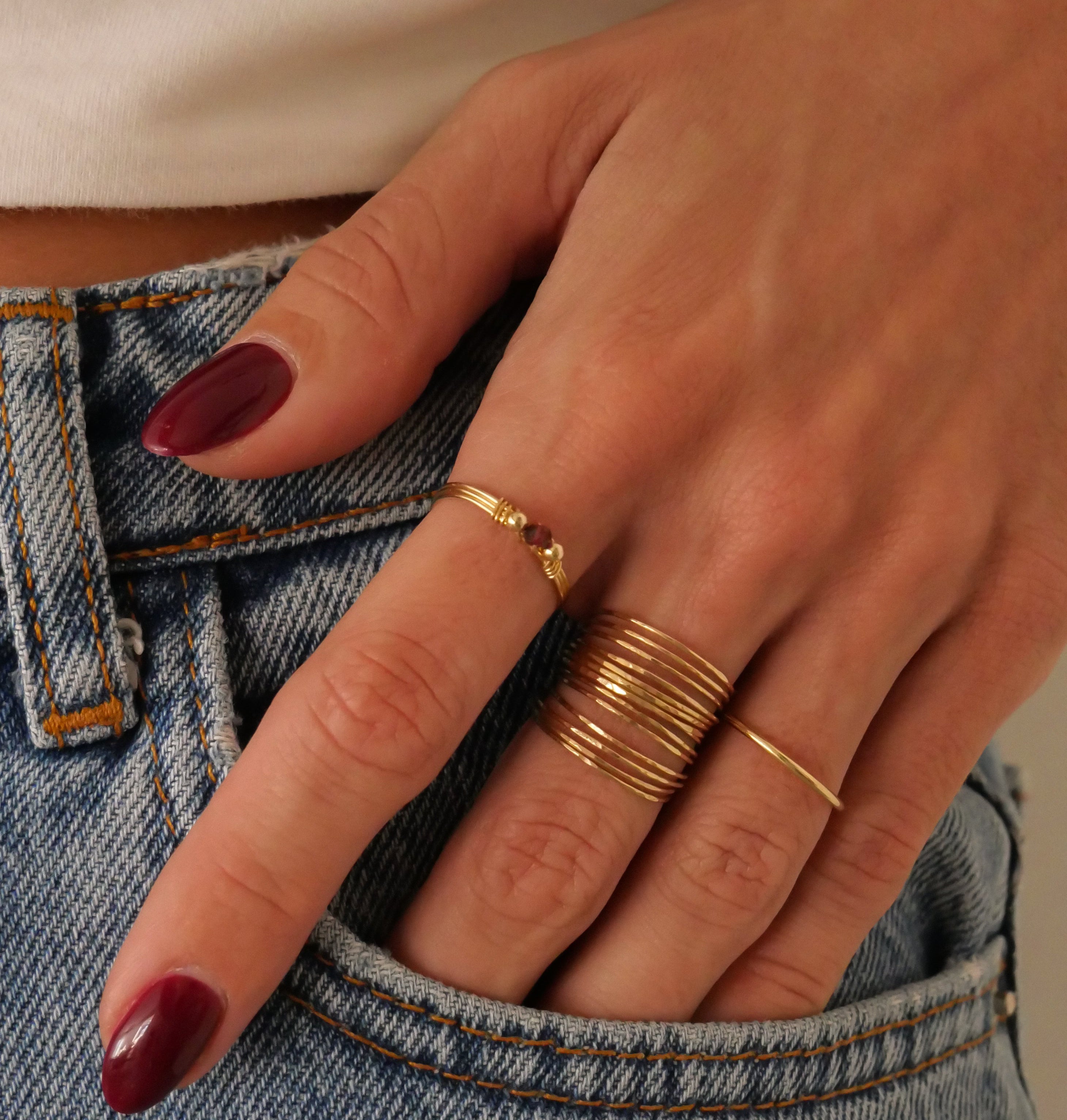 Bague Francine - Grenat