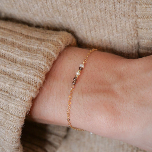 Bracelet Thérèse - Quartz fumé