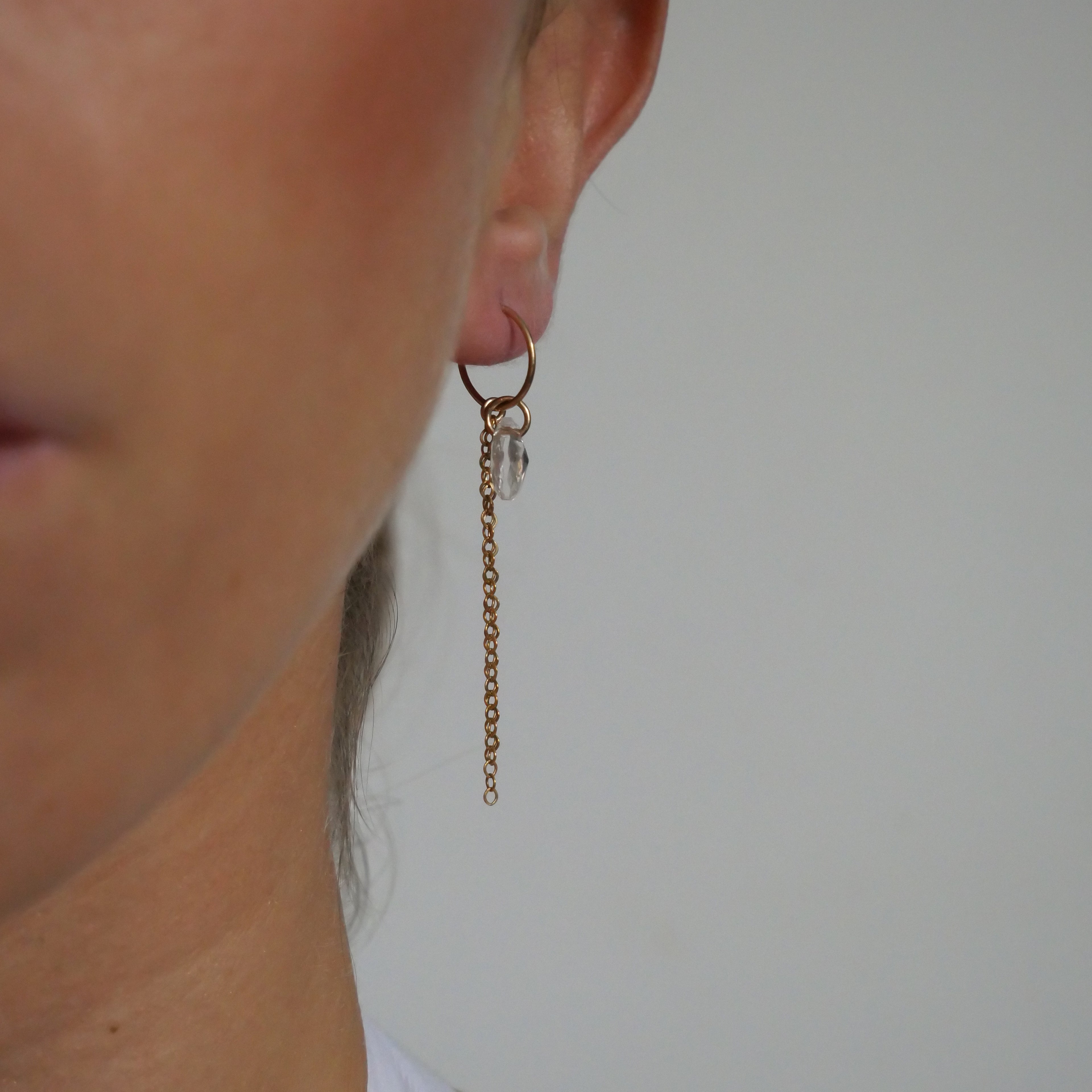 Mini Créoles Diana - Cristal