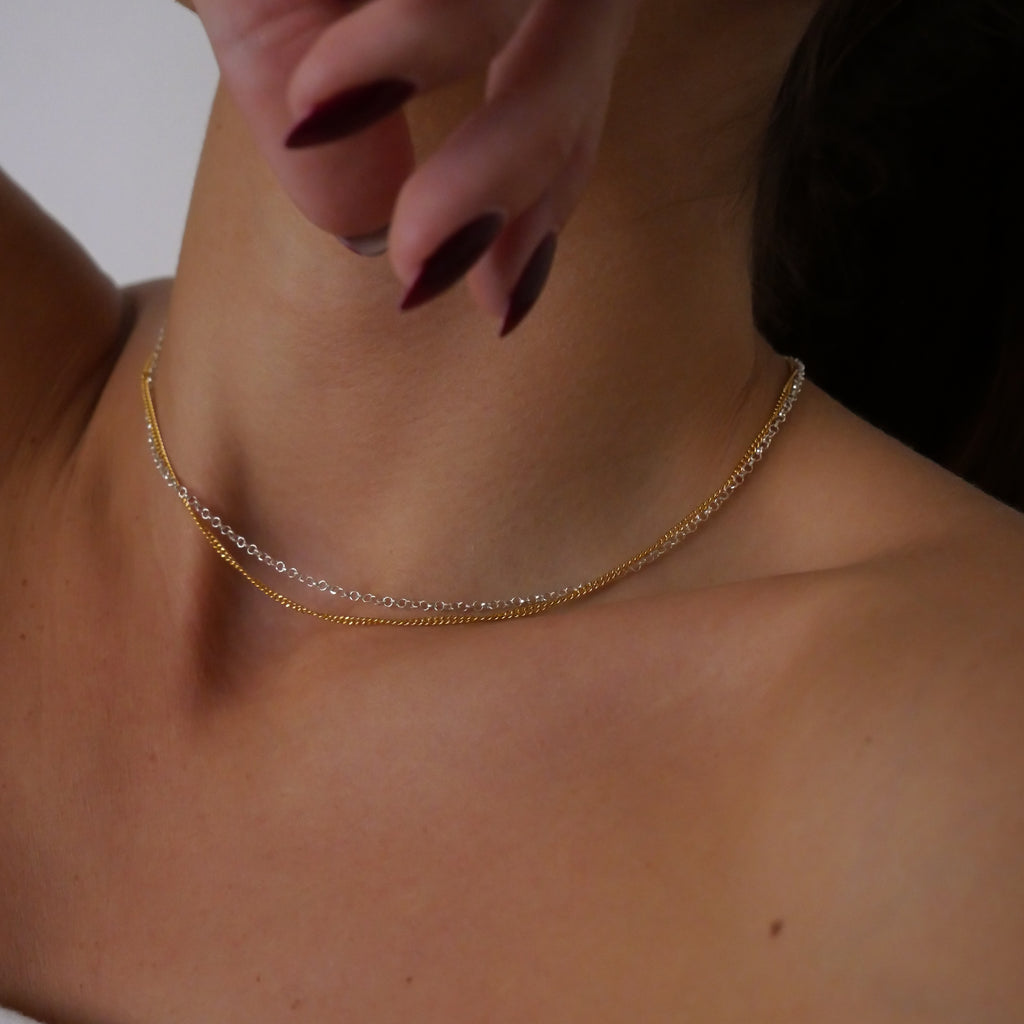 Collier double bracelet Amber