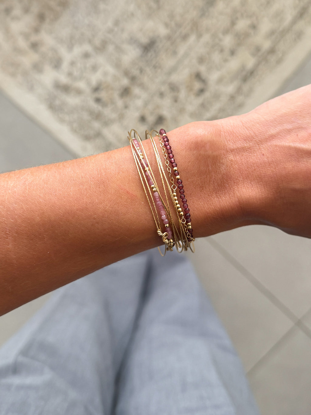 Joncs semainier scintillant Méora - Or Laminé