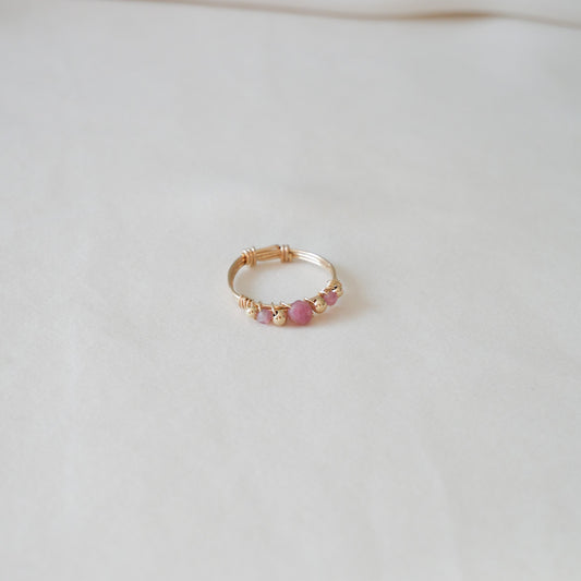 Bague Thaïs - Aventurine rose