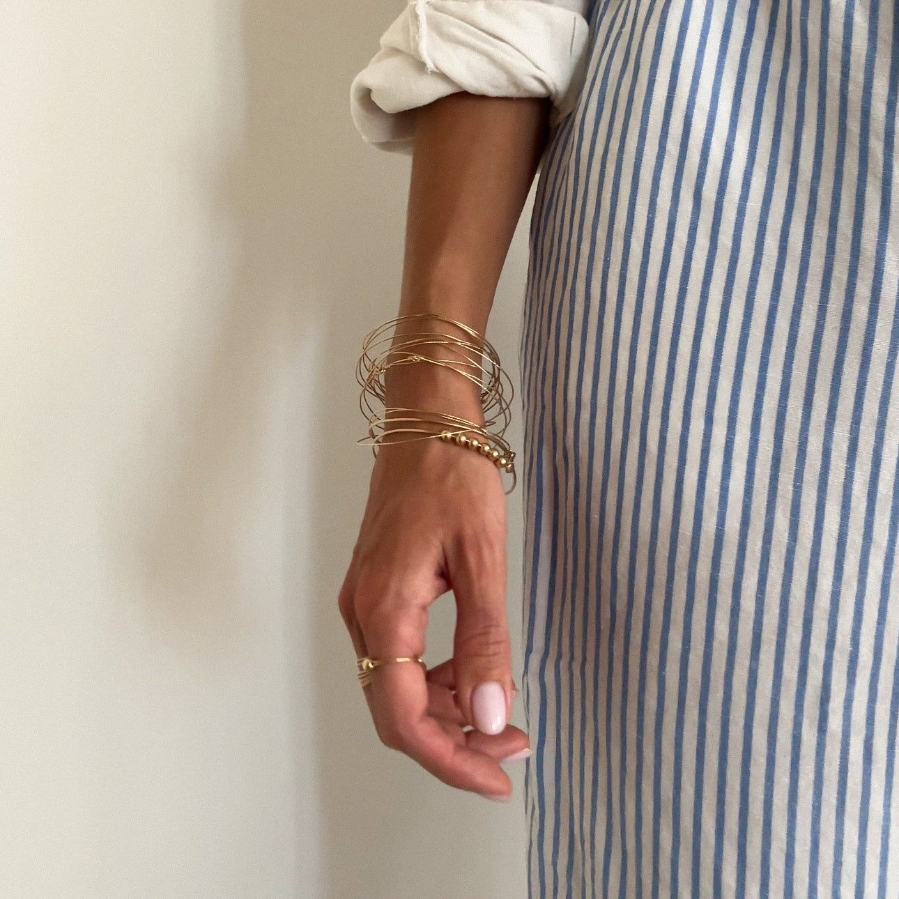 Joncs semainier scintillant Méora - Or Laminé