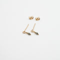 Boucles d'oreilles puces Nicole - Pyrite
