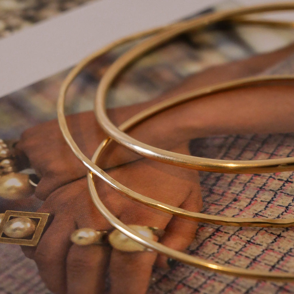 Jonc martelé Laora - Or Laminé