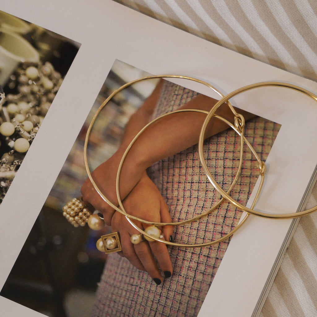 Jonc martelé Laora - Or Laminé