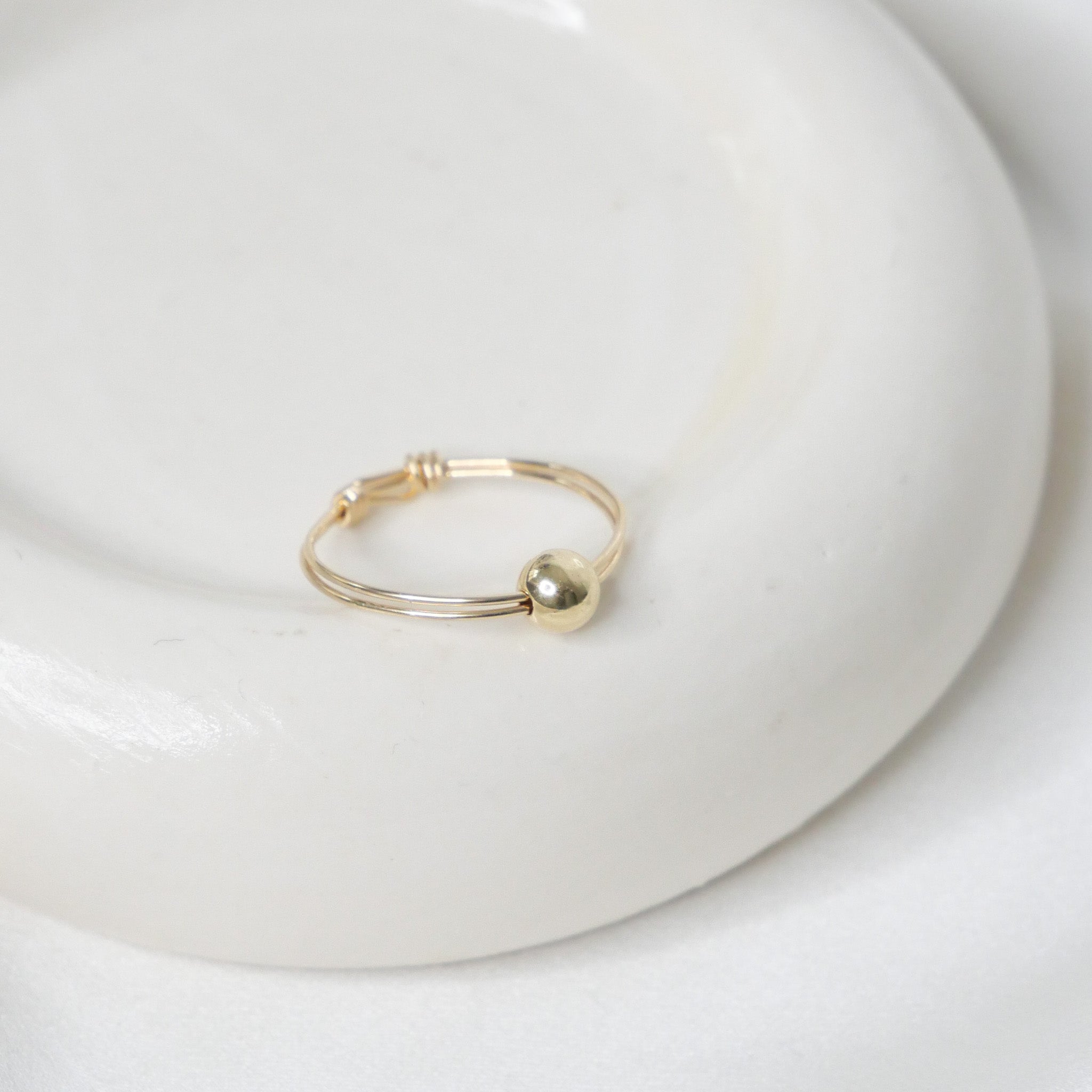 Bague Bouton - Or Laminé