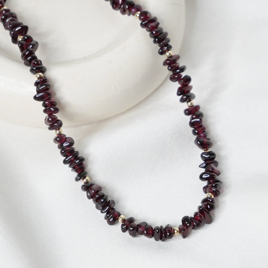 Collier Raymonde - Chips Grenat