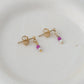 Boucles d'oreilles puces Ava - Rubis chauffé