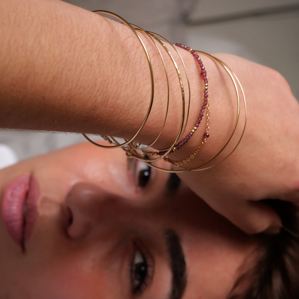 Jonc martelé Laora - Or Laminé