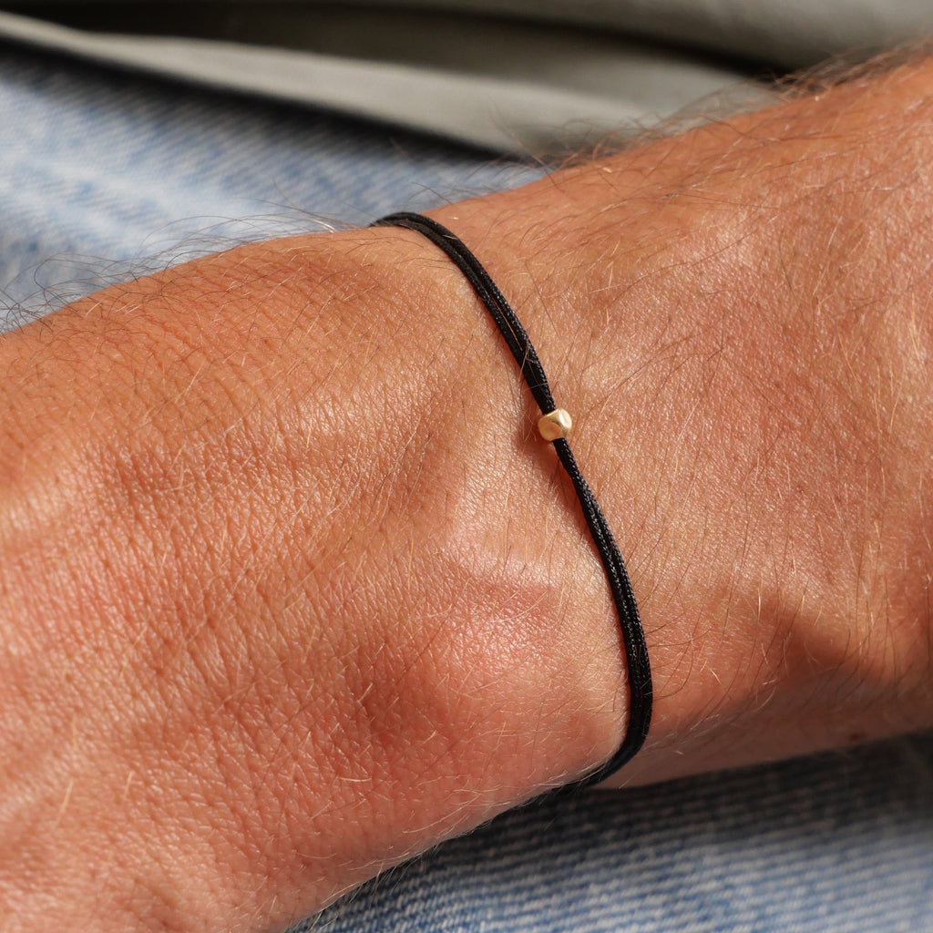 Bracelet cordon homme Octave - pépite Gold Filled 14K