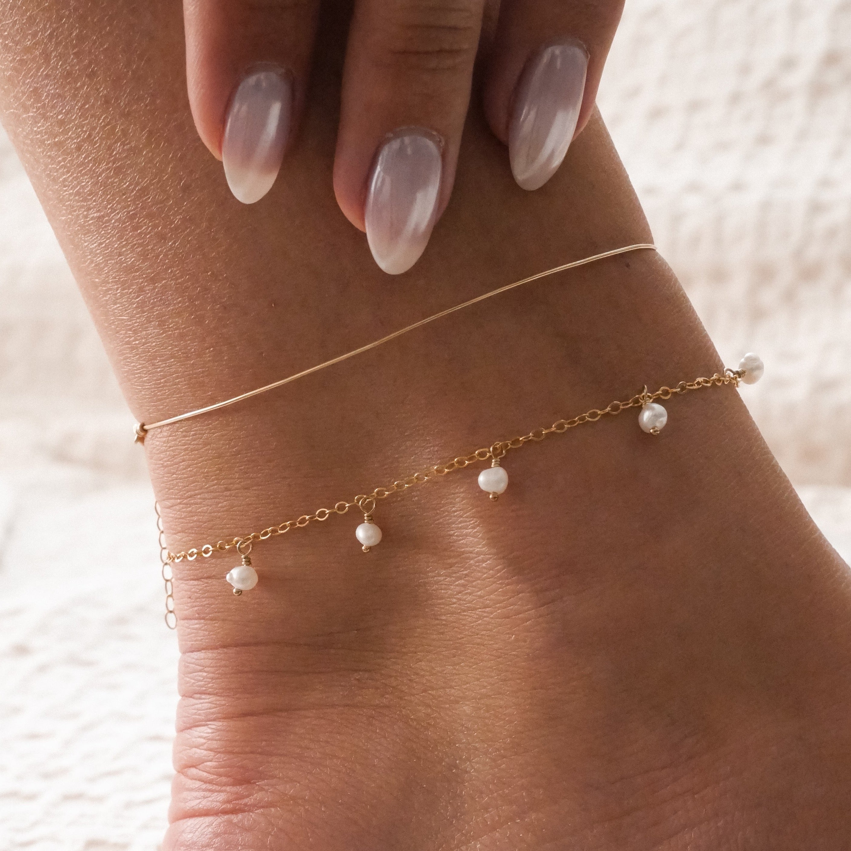 Bijou de cheville Léona - Perles de culture