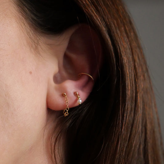 Boucles d'oreilles puces Nicole - Perles de culture