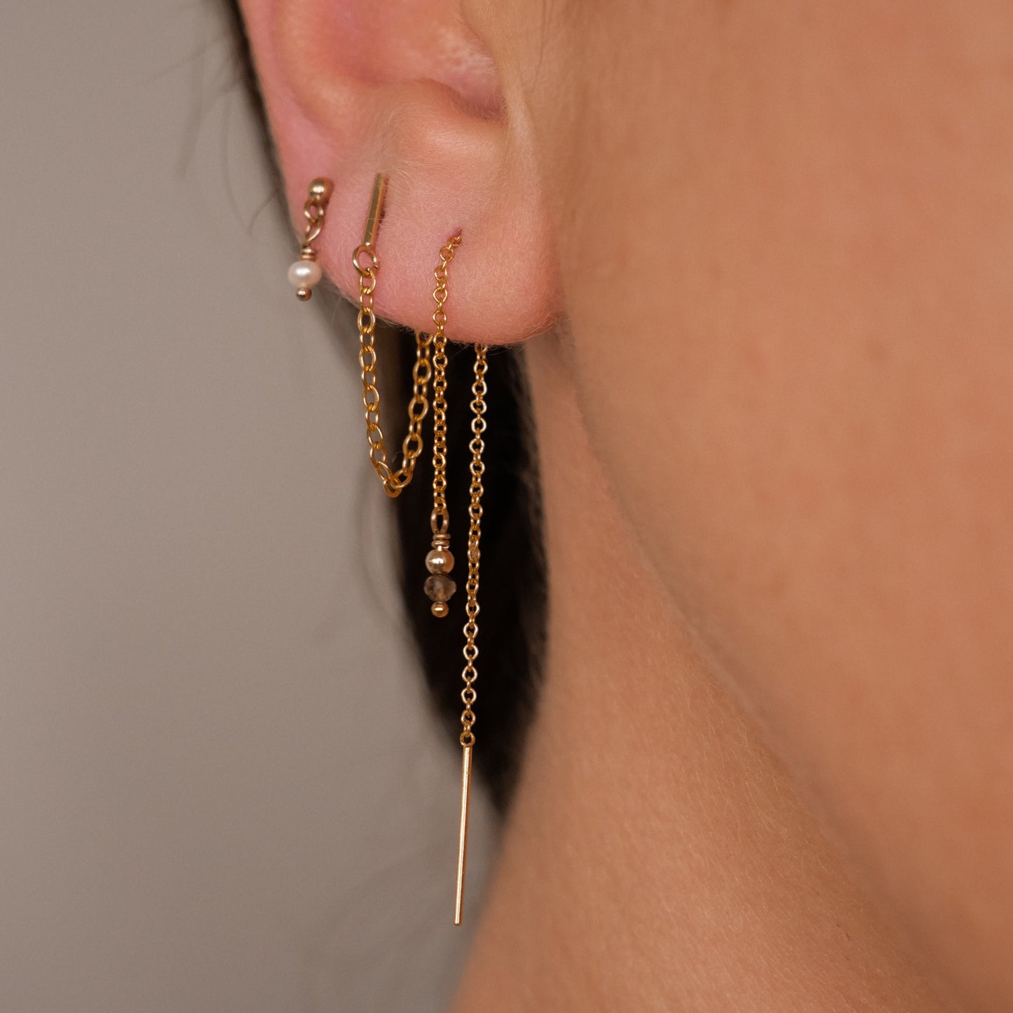 Boucles d'oreilles chaînettes Linette