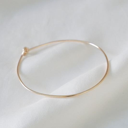 Jonc lisse Laora - Or Laminé