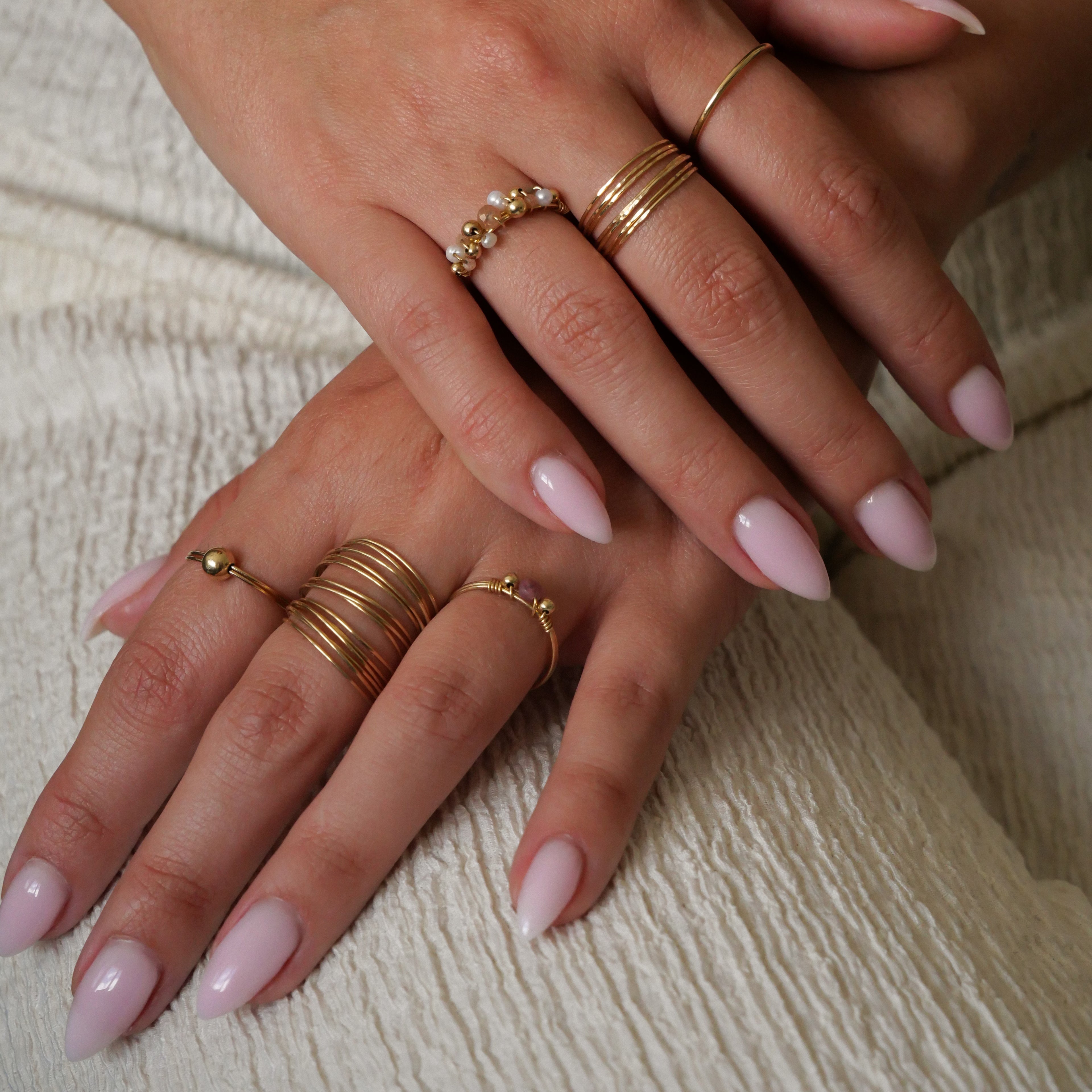 Bague Donia - multi-rangs martelés