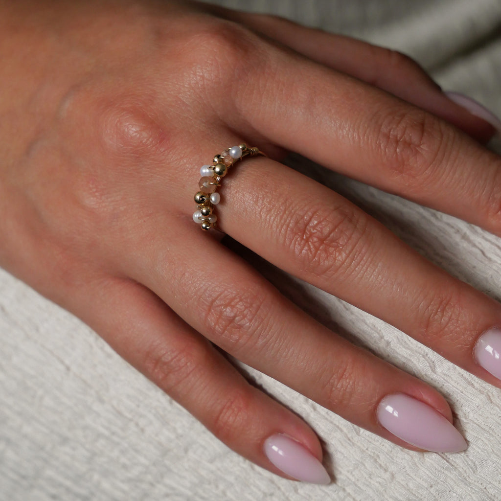 Bague Pia - Gold sun stone