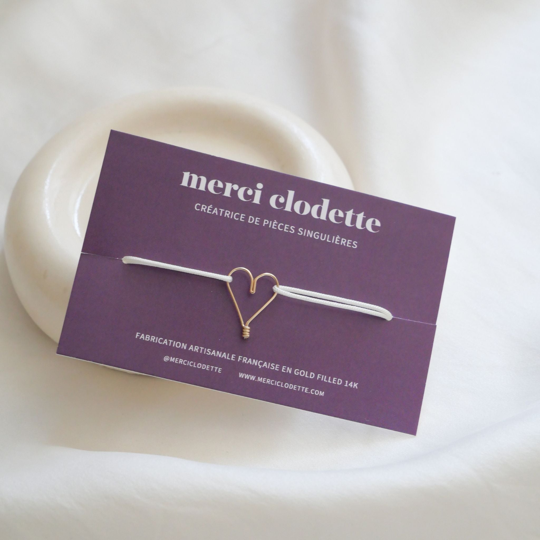 Bracelet cordon coeur Attraction