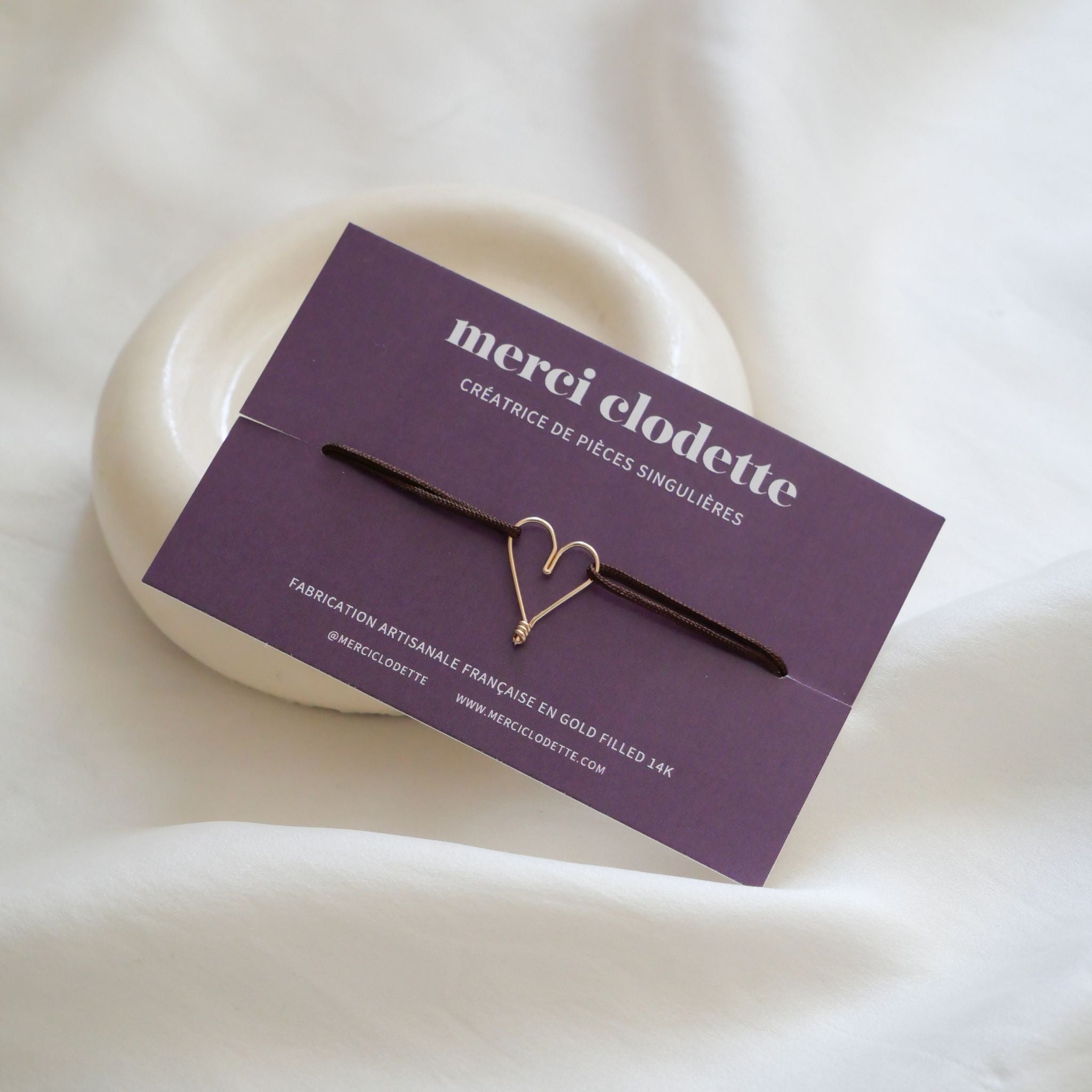 Bracelet cordon coeur Attraction