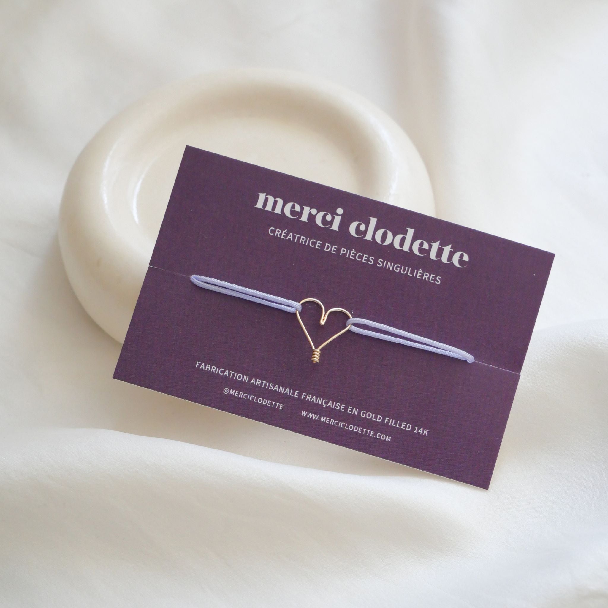 Bracelet cordon coeur Attraction