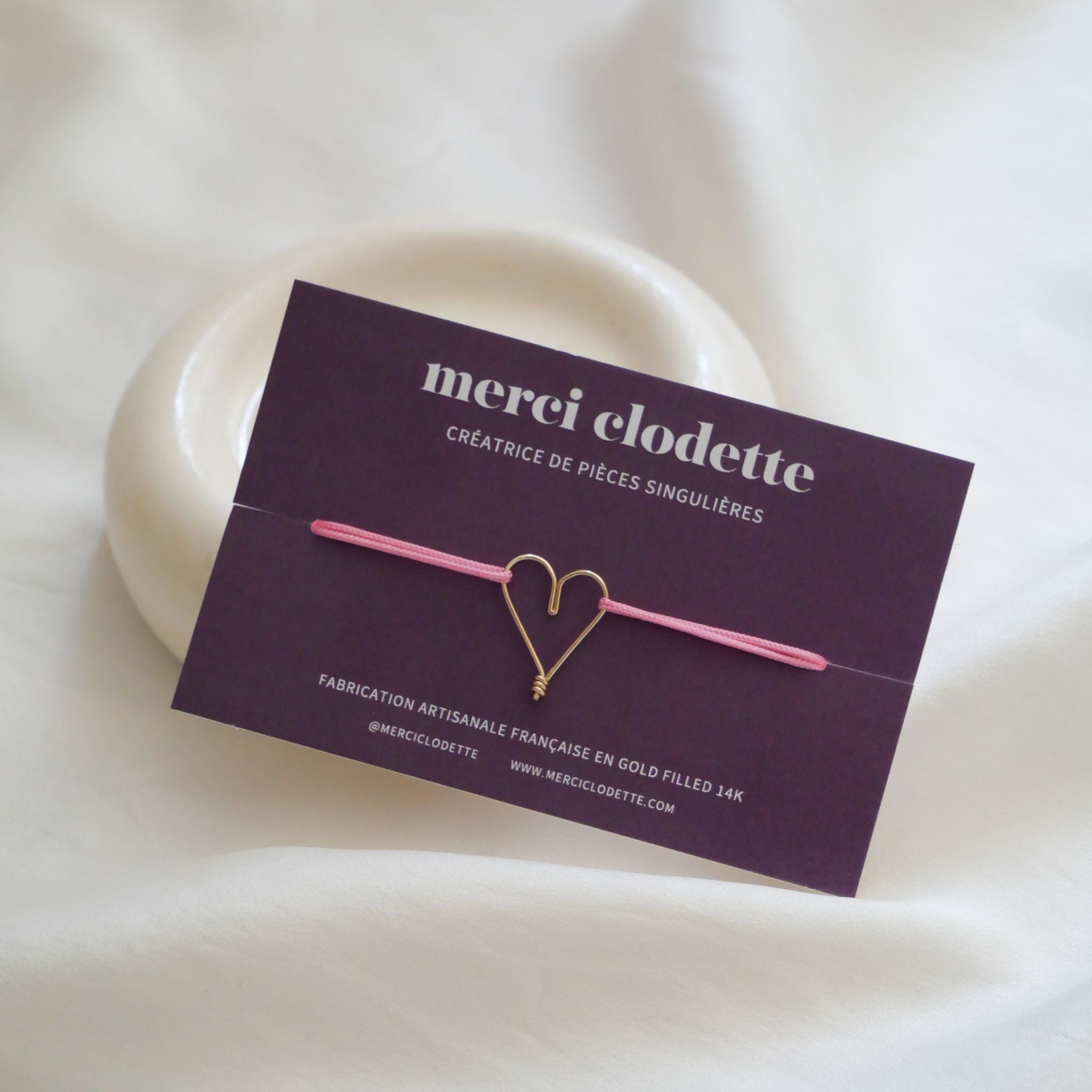 Bracelet cordon coeur Attraction