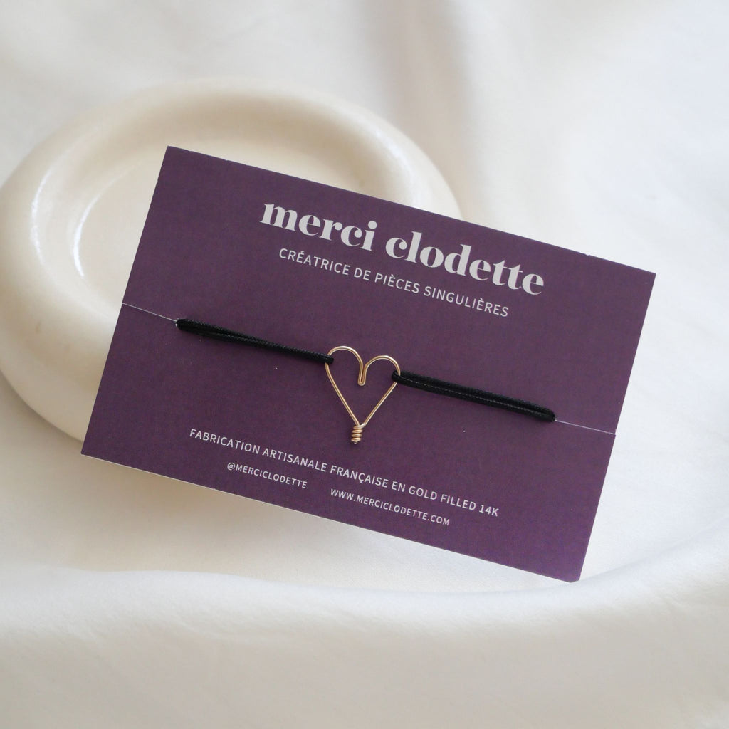 Bracelet cordon coeur Attraction
