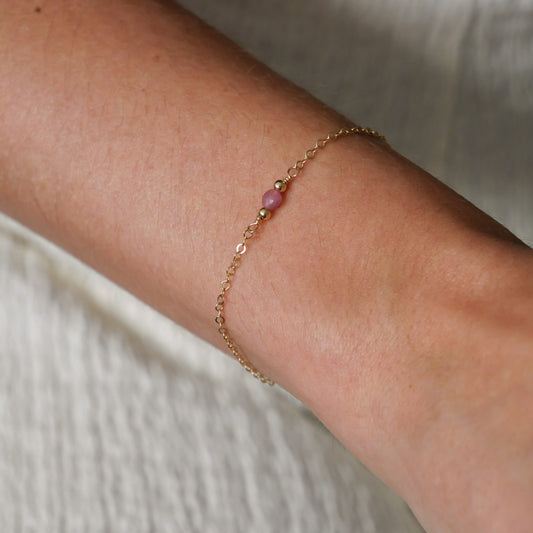 Bracelet Lola - Tourmaline rose