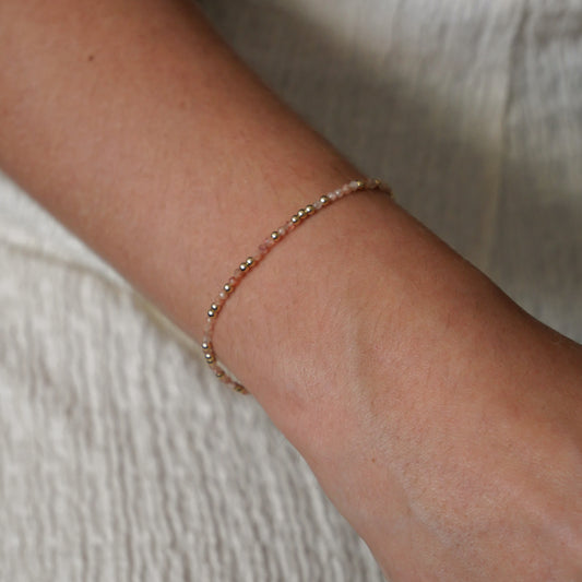 Bracelet Gema - gold sun stone